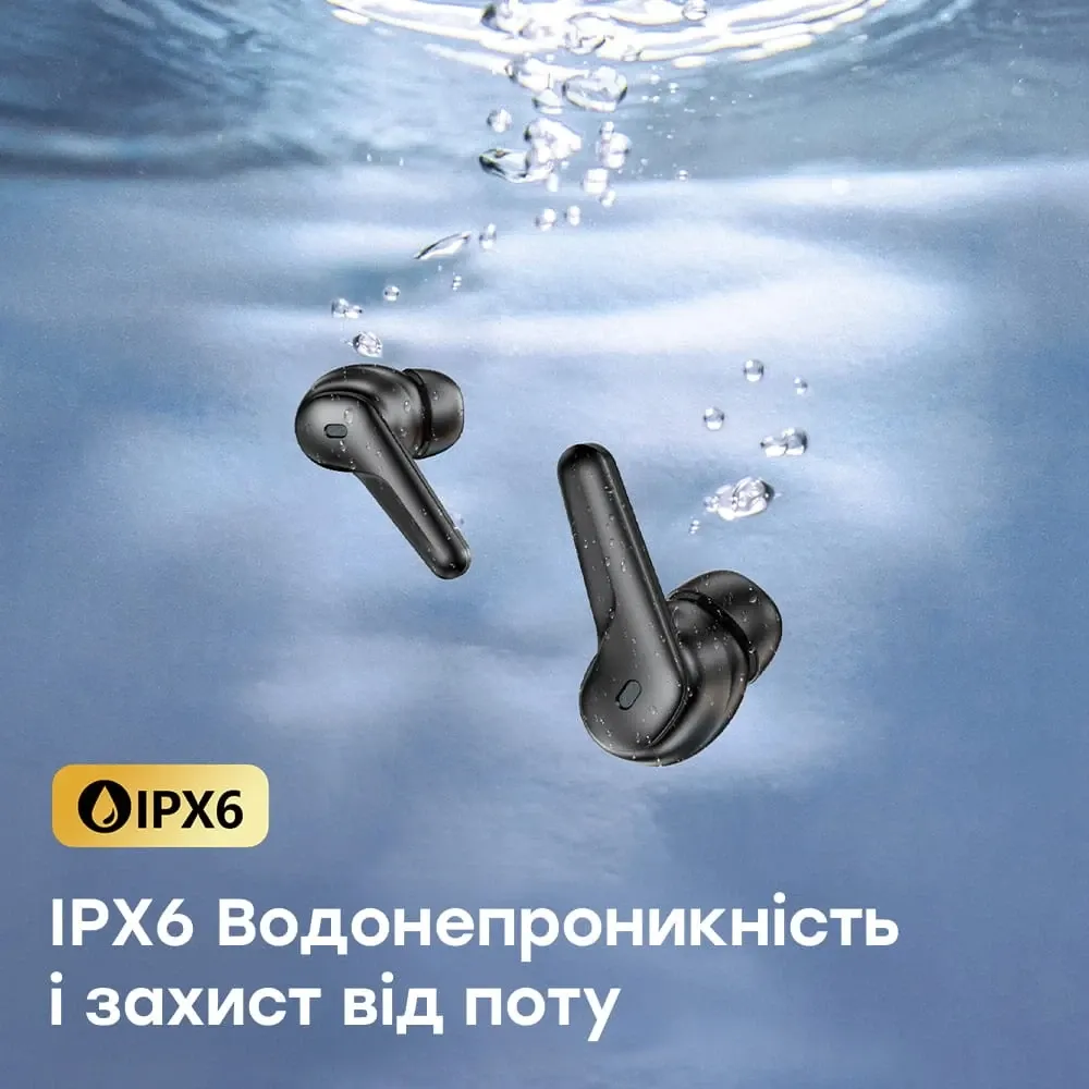 Бездротові навушники Choetech BH-T17 Black TWS, Bluetooth 5.4, ANC+ENC (43-00136) Київ - фото 10