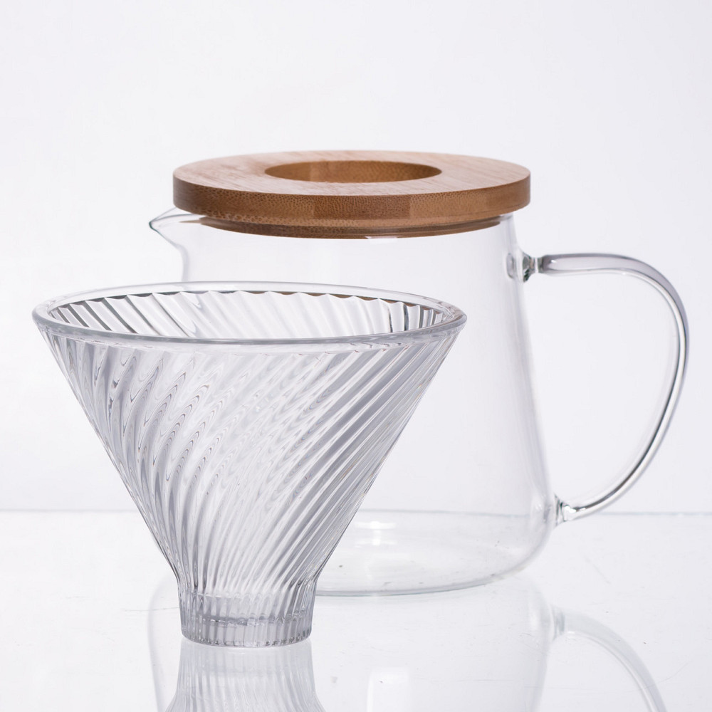 Набор для кофе стеклянный заварник и пуровер 600 мл 64486-29 Киев - изображение 2
