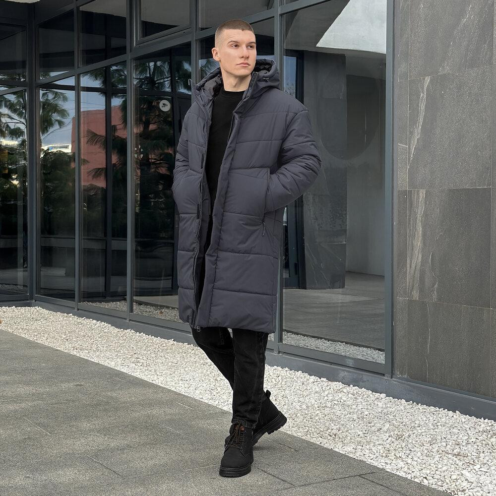 Зимова чоловіча куртка темно-сіра Pobedov Legas Київ - фото 1