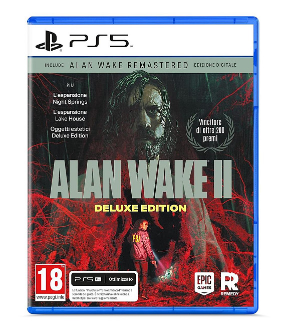 Гра Alan Wake 2 Deluxe PEGI Edition PS5 Італійська 100% UNCUT психологічний хорор фізичне видання Київ - фото 1