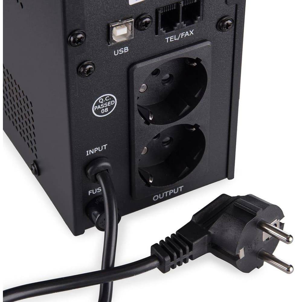 Джерело безперебійного живлення Vinga VPE-600MU 600ВА / 360 Вт з LED-індикацією з USB у металевому корпусі Киев - изображение 10