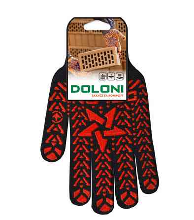 Перчатки защитные трикотажные с ПВХ рисунком Doloni Звезда 4080 р.11 Ровно