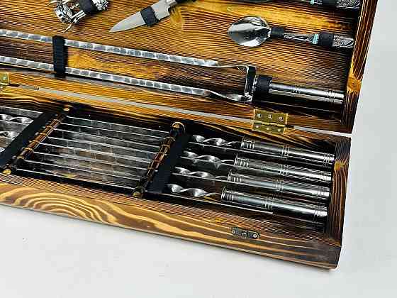 Подарунковий набір шампурів у дерев'яному кейсі СТАЛЕВИЙ HAPPY DAYS Тернопіль