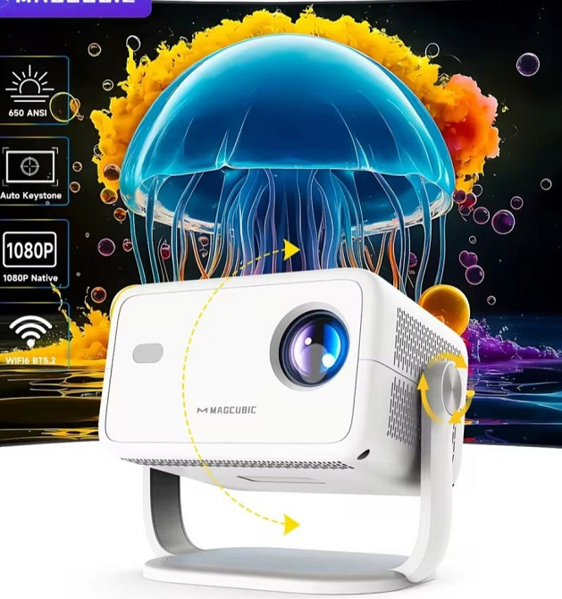 Проектор MAGCUBIC L018 1/8GB 650ANSI 4K Full HD Auto focus Android Харків - фото 8