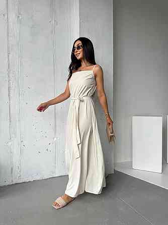 Жіночий літній сарафан максі "Charlotte" оптом | Норма і батал Бежевий, 42-44 Київ