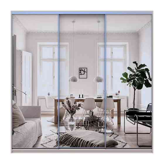 Шкаф-купе Doros Сити Лайт Кашемир 3 зеркала 225х60х225 (DRS-011811) Днепр