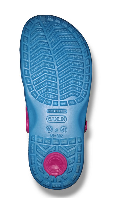 Кроксы голубые с розовой стелькой 36 37 23.5 см Одесса - изображение 2