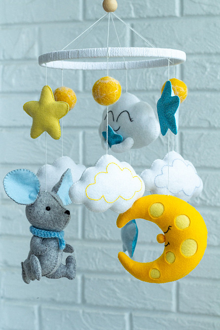 Мобіль на ліжечко для немовлят WoollyFox "Мишеня" Київ - фото 1