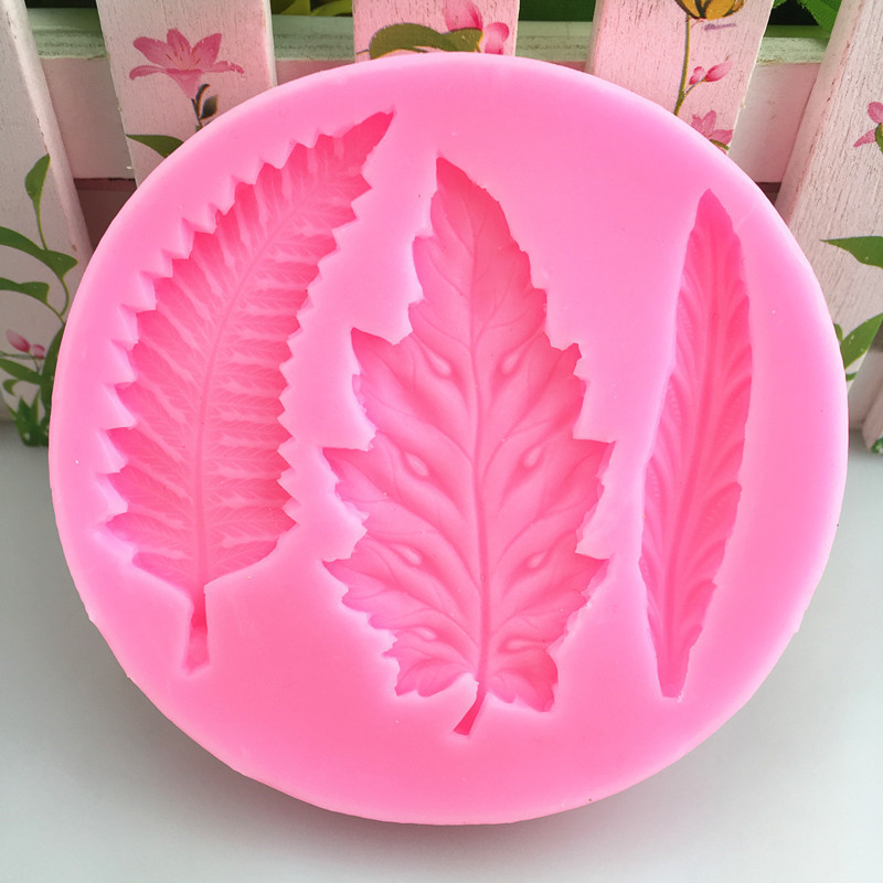 Силіконовий молд Листя 88 мм рожевий Київ - фото 6