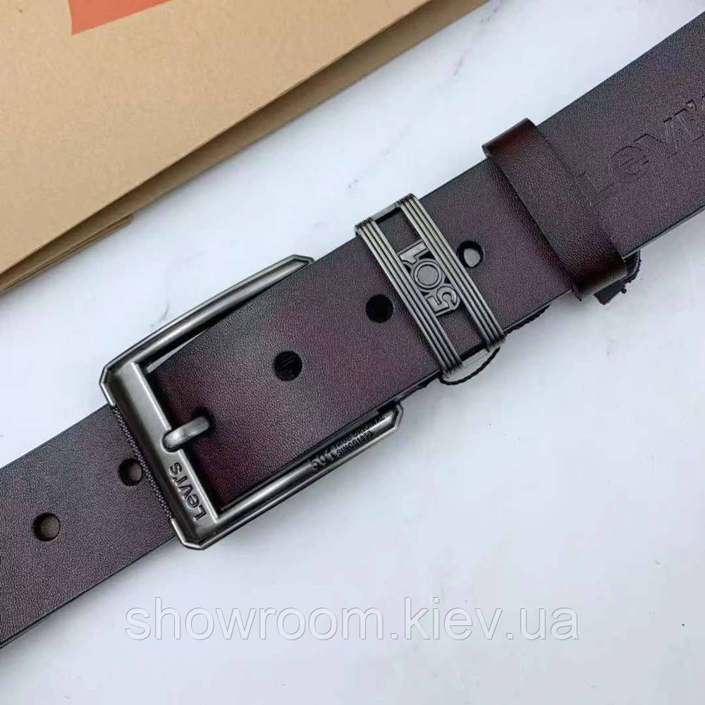 Мужской кожаный ремень в подарочной упаковке (514) Киев - изображение 2
