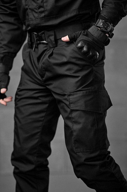 Тактические штаны рипстоп pyramid полиция черный ВТ5058 Одесса - изображение 3
