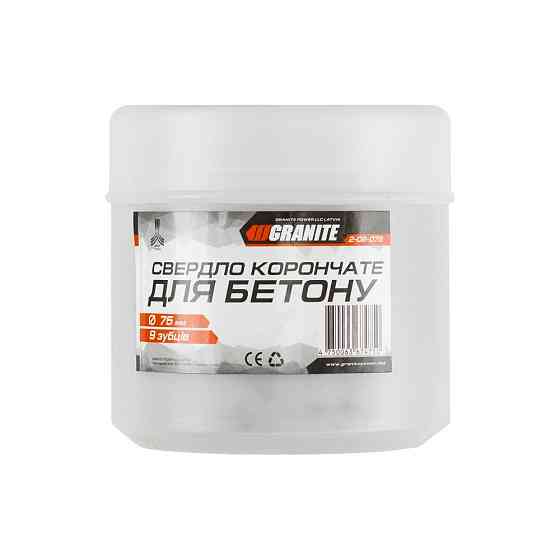 GRANITE Свердло корончате для бетону GRANITE 75 мм 9 зубців 2-08-075 Коломыя