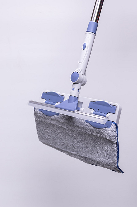 Household Універсальна швабра з металевою ручкою та змінною плоскою насадкою для плитки, ламіна Київ - фото 9