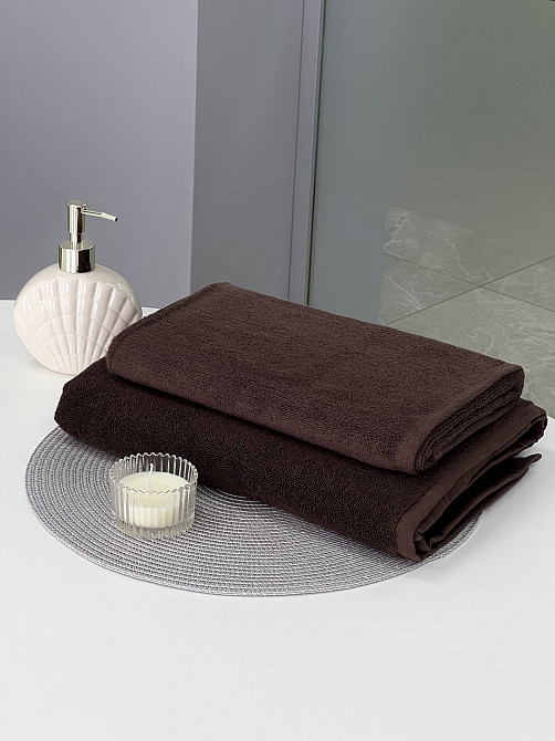 Рушник банний Ideal Textile махровий 70х140 см 450 г/м2 Шоколад Чернівці - фото 4