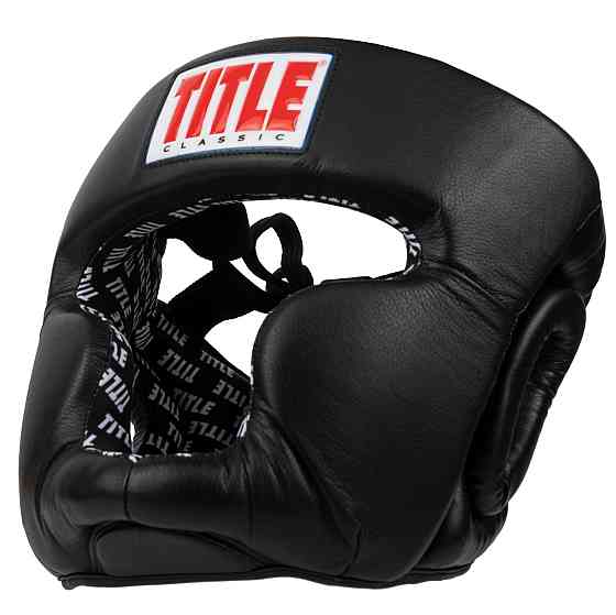 Боксерський шолом TITLE Classic Full Coverage Training Headgear 2.0 Black XL (капа в комплекті) Каменское