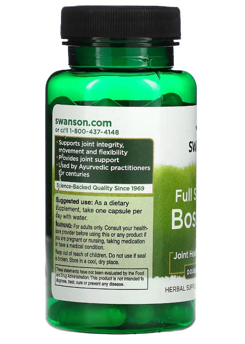 Босвеллия (Full Spectrum Boswellia), Swanson, 800 мг 60 капсул Киев - изображение 2