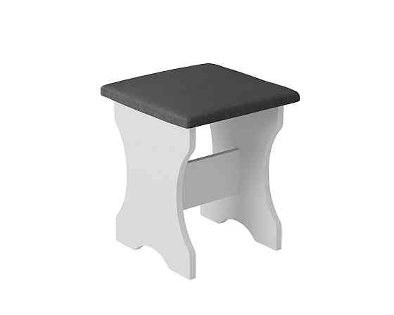 Табуретка з м'яким сидінням, табурет на кухню 35х35х44 см Тканина Мальмо (сірий) / ДСП Яблуня Львів