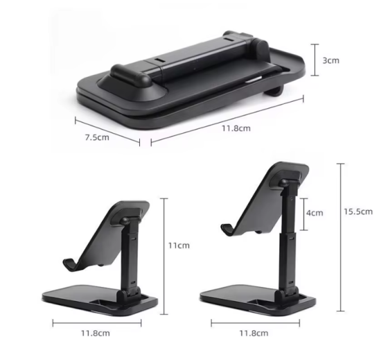 Підставка-тримач настільна для телефону JK001, складна, чорна Кам'янець-Подільський