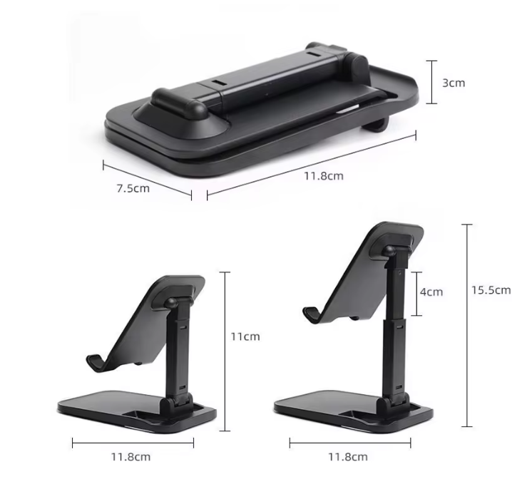 Підставка-тримач настільна для телефону JK001, складна, чорна Кам'янець-Подільський - фото 5