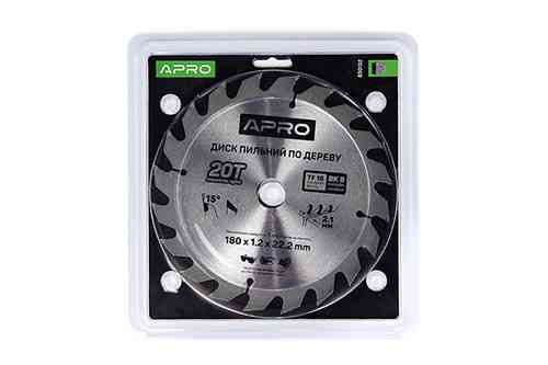 Диск пиляльний для дерева 180х22,2 (20)х20Т APRO Рівне