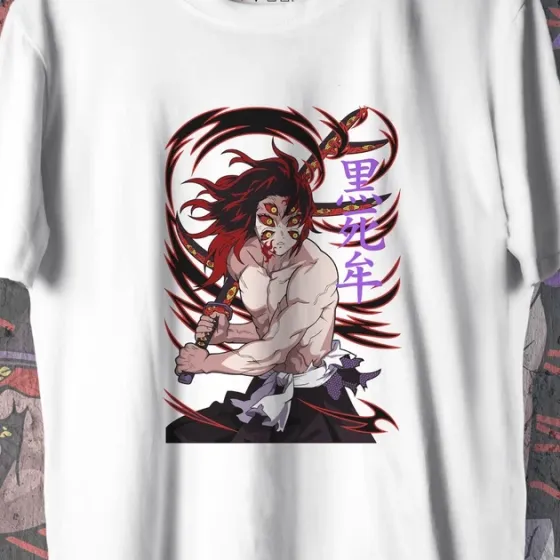 Футболка для подростка мальчика с принтом Клинок, рассекающий демонов Кокушибо 2 WE Размер 160 Anime10418 Днепр