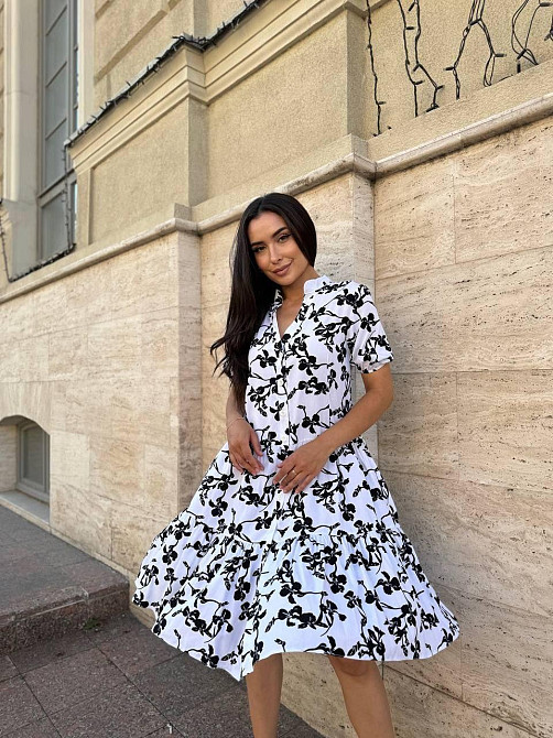 Женское летнее платье свободного кроя, натуральный штапель.  42-56р Киев - изображение 5