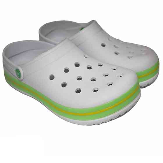 Сабо крокси жіночі білі легкі з великими дірками "Like Crocs" Київ