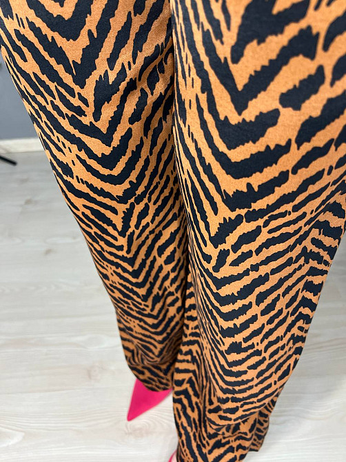 Костюм женский Mix Ray 4375 с брюками палаццо и рубашкой тигровий принт коричневый, коричневый, S Киев - изображение 14