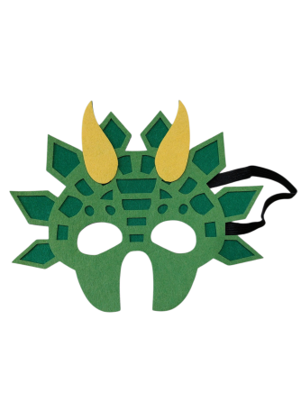 Детская маска Дракон для мальчишек one size зелено-желтый Киев