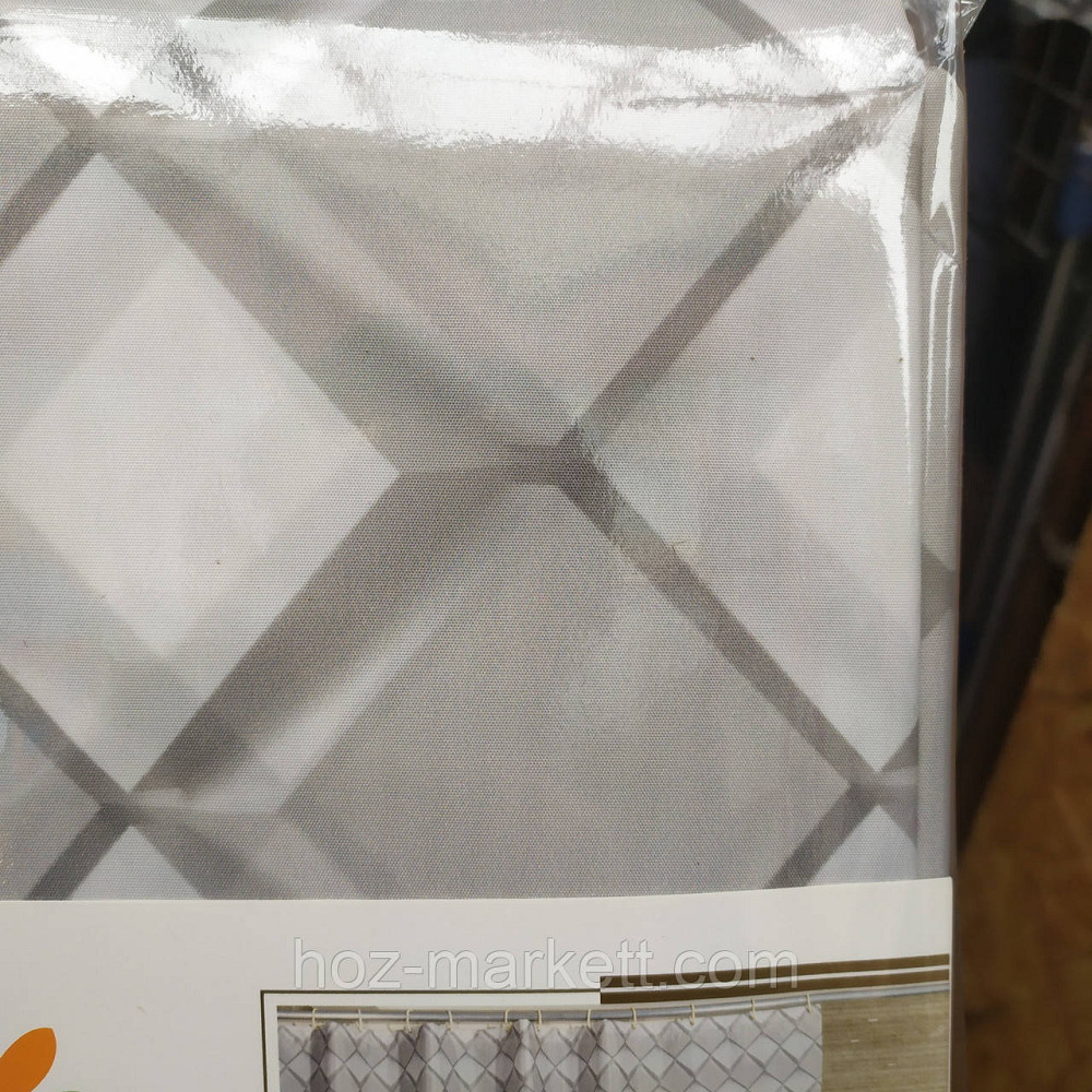 Штора для душу тканинна міра Van 180 х 200 см сіра Харків - фото 4