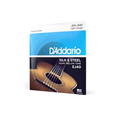 Струни для гітари D'Addario Silk &amp; Steel Folk Regular Light (11-47) (EJ40) Вінниця