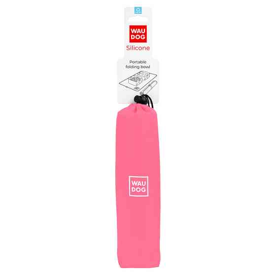 Миска складана WAUDOG Silicone,385х230х50 мм рожевий Київ