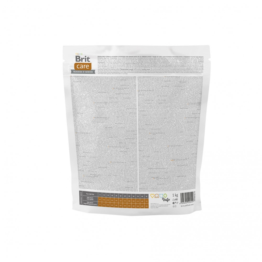 Сухой корм Brit Care Dog Grain-free Senior & Light для стареющих собак, беззерновой с лососем, 1 кг Винница - изображение 2