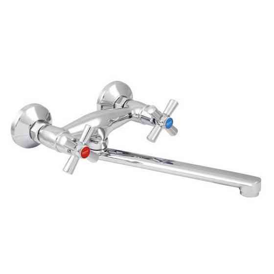 Смеситель для кухни ZERIX TMK-B722, настенный, ручки крест. Харьков