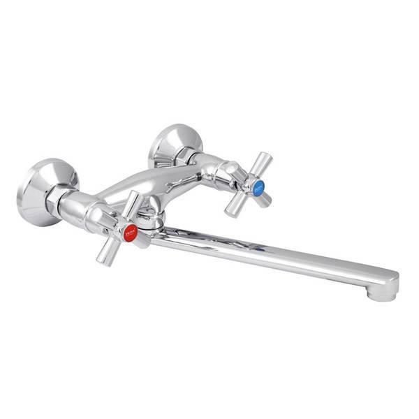 Смеситель для кухни ZERIX TMK-B722, настенный, ручки крест. Харьков - изображение 1