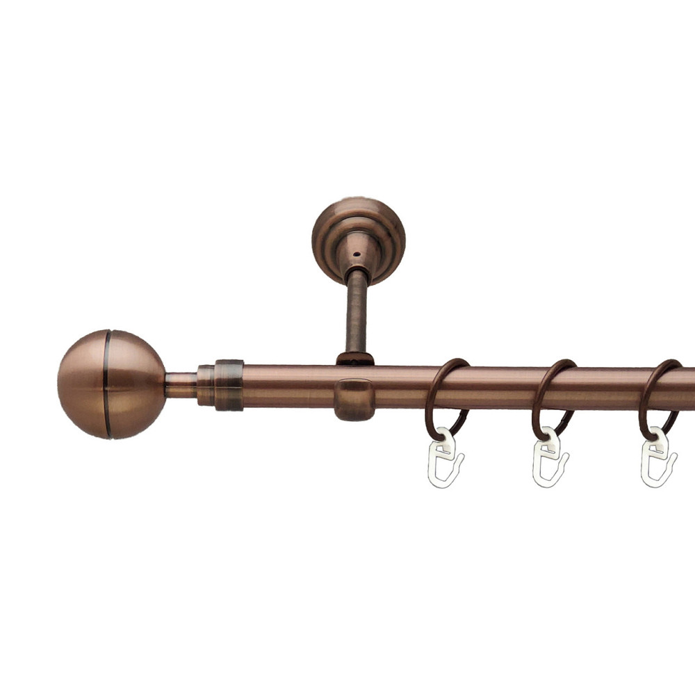 Карниз Orvit Корсо металевий однорядний відкритий Мідь 19 мм 300 см (00-00011680) Львов - изображение 1