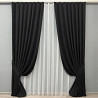 Комплект штор VR-Textil Мікровелюр Petek 200х270 2шт і Тюль 600х270 2017ш-1153т Чорний з білим 71-154/7