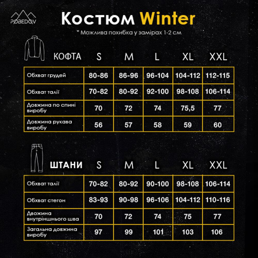 Темно-сірий спортивний костюм осінь зима Pobedov Winter. Теплий зимовий чоловічий спортивний костюм Київ - фото 10