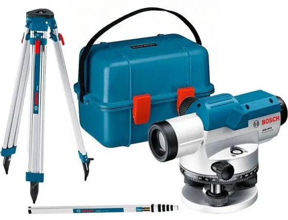 Профессиональный оптический нивелир Bosch Professional GOL 20 D в кейсе с штативом BT 160, линейкой GR 500 Киев