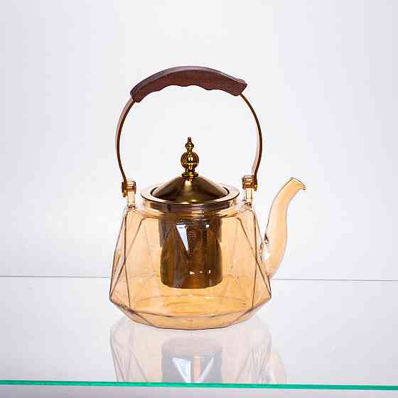 Чайний набір зі скляним чайником і 6 чашками Київ