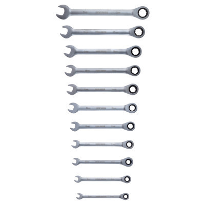 Ключ Sigma набір ріжково-накидних тріскачкові 11шт, 8-17, 19мм CrV (6010531) Вінниця - фото 3