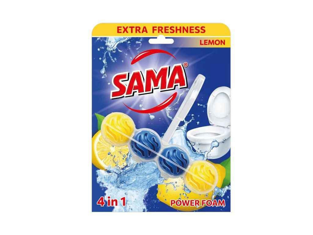 Блок для туалетов 1шт Лимон 65г ТМ SAMA Киев - изображение 1