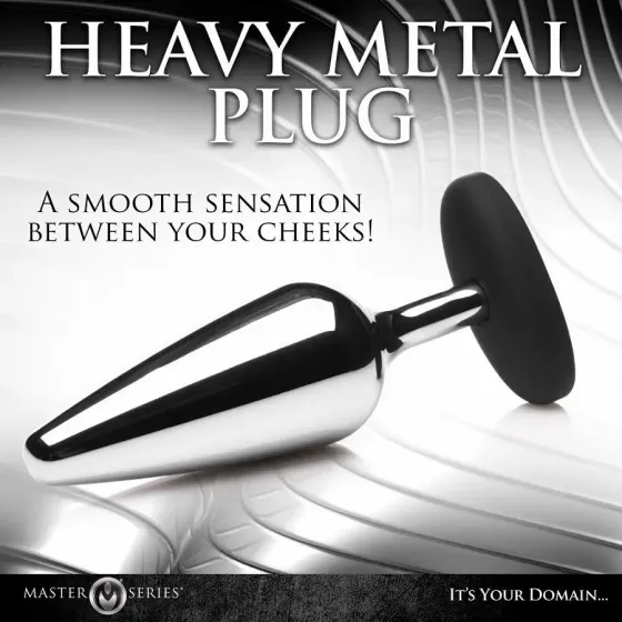 Анальна пробка Master Series Butt Slut Metal & Silicone Butt Plug - Silver Львів