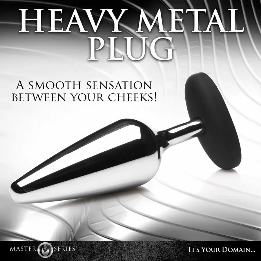 Анальна пробка Master Series Butt Slut Metal & Silicone Butt Plug - Silver Львів - фото 4