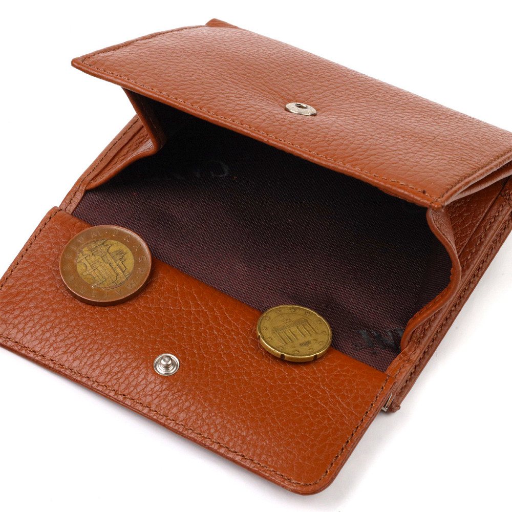 Удобный кошелек для женщин среднего размера из натуральной кожи флотар Коричневый (CANPELLINI) Киев - изображение 1