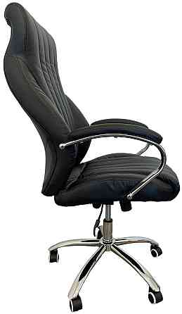 Офісне крісло керівника Tehforward Perun хром Anyfix Чорний Дніпро