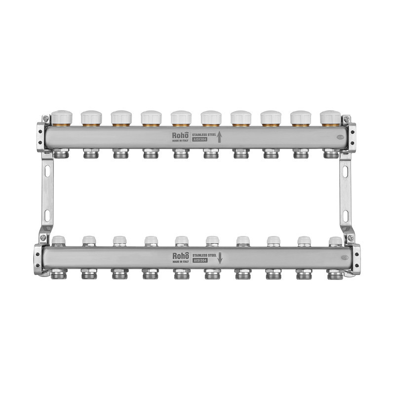 Коллектор с термостатическими и запорными клапанами Roho R805-10M - 1
