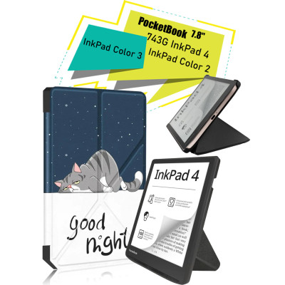 Чохол до електронної книги BeCover Ultra Slim Origami PocketBook 743G InkPad 4/InkPad Color 2/InkPad Color 3 (7.8&quot;) Good Night (713088) Вінниця - фото 1