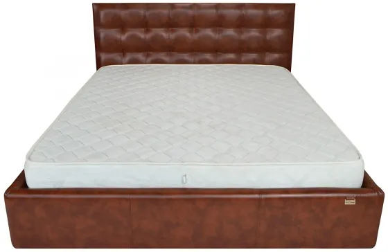 Кровать Двуспальная Chester VIP 160 х 190 см Мадрас Whisky С дополнительной металлической цельносварной рамой Коричневый Киев