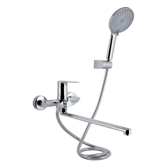 Змішувач для ванни Qtap Leo New з душовим гарнітуром QTLEO2601CRM45562 Chrome Київ